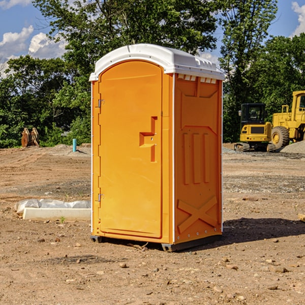 how often are the porta potties cleaned and serviced during a rental period in St Mary